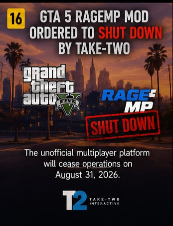 GTA 5 RageMP mod ordered to shut down by Take-Two