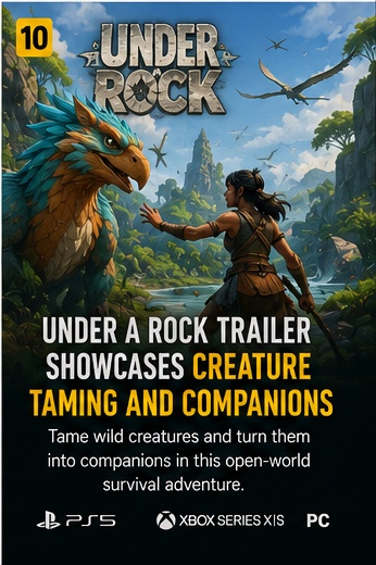 Under a Rock trailer showcases creature taming and companions