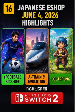 Japanese eShop update highlights eFootball Kick-Off and Solarpunk