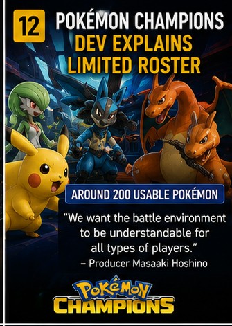 Pokémon Champions dev explains limited launch roster