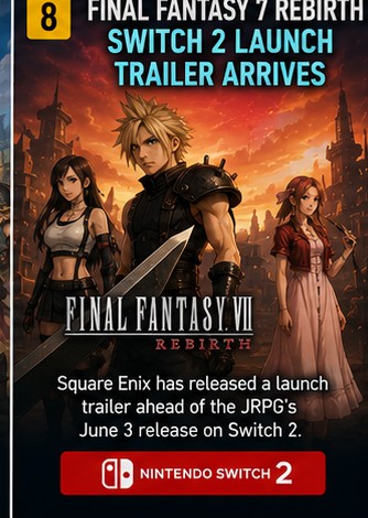 Final Fantasy 7 Rebirth Switch 2 launch trailer arrives