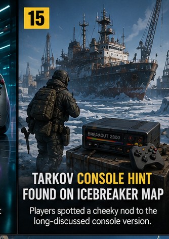 Tarkov console hint found on Icebreaker map