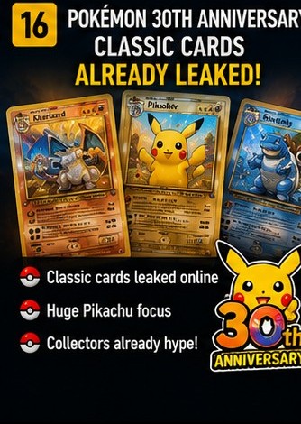 Pokémon 30th Anniversary classic cards have already leaked