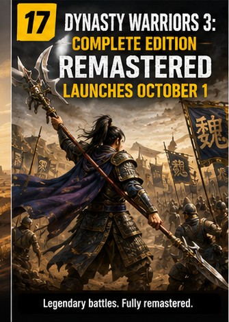 Dynasty Warriors 3: Complete Edition Remastered launches October 1