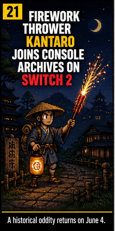 Firework Thrower Kantaro joins Console Archives on Switch 2