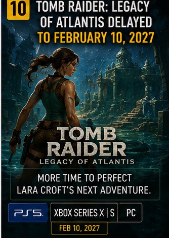Tomb Raider: Legacy of Atlantis moves to February 2027