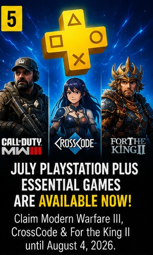 7 July 2026 – July PlayStation Plus Essential Games Are Available Now