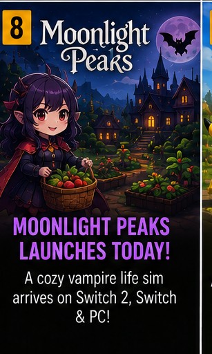 7 July 2026 – Moonlight Peaks Launches For Cozy Vampire Fans