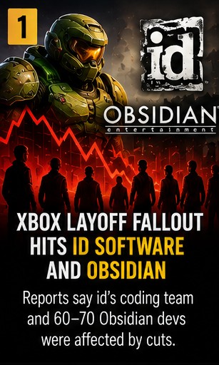 7 July 2026 – Xbox Layoff Fallout Hits id Software And Obsidian