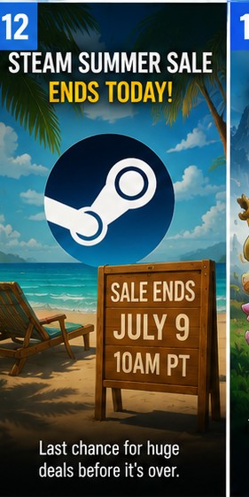 9 July 2026 – Steam Summer Sale Ends Today