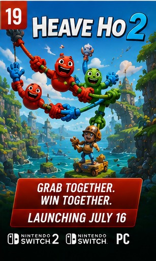 Heave Ho 2 Brings Cooperative Chaos on July 16