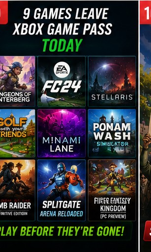 Nine Games Leave Xbox Game Pass Today