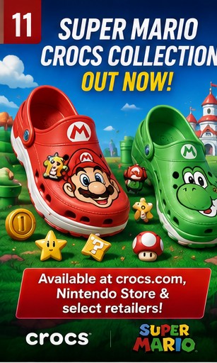 Super Mario-Themed Crocs Collection Goes on Sale