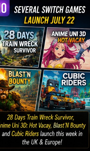 Several Smaller Switch Games Prepare for July 22 Launch