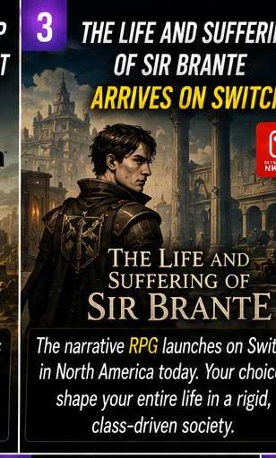 The Life and Suffering of Sir Brante Reaches Switch in North America