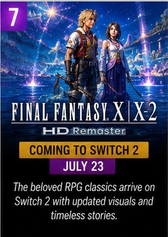Final Fantasy X and X-2 HD Remaster Reaches Switch 2 Tomorrow
