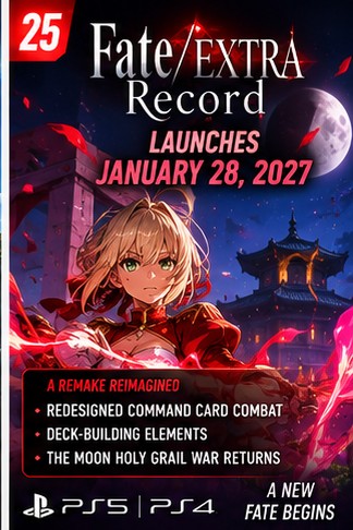 Fate/Extra Record Launches January 28, 2027
