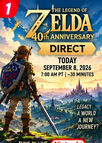 The Legend of Zelda 40th Anniversary Direct Airs Today