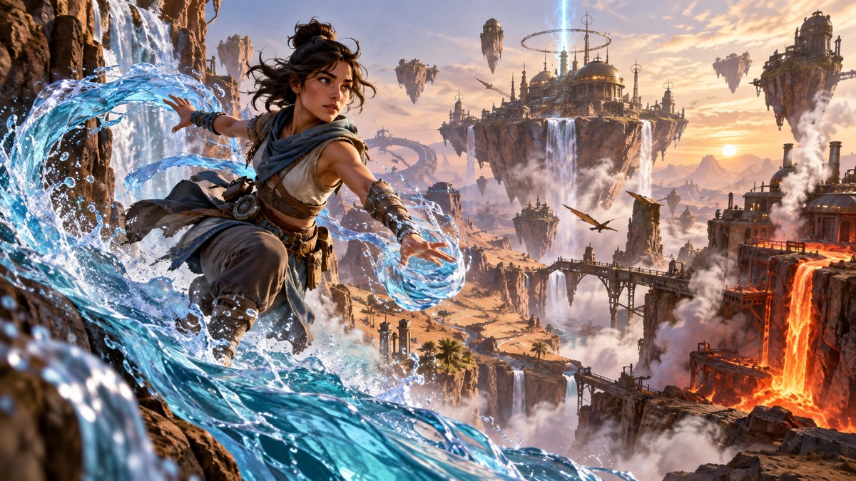 Fading Echo Brings Its Water-Bending Desert Punk Adventure to PS5 and Xbox Series — original editorial gaming news illustration
