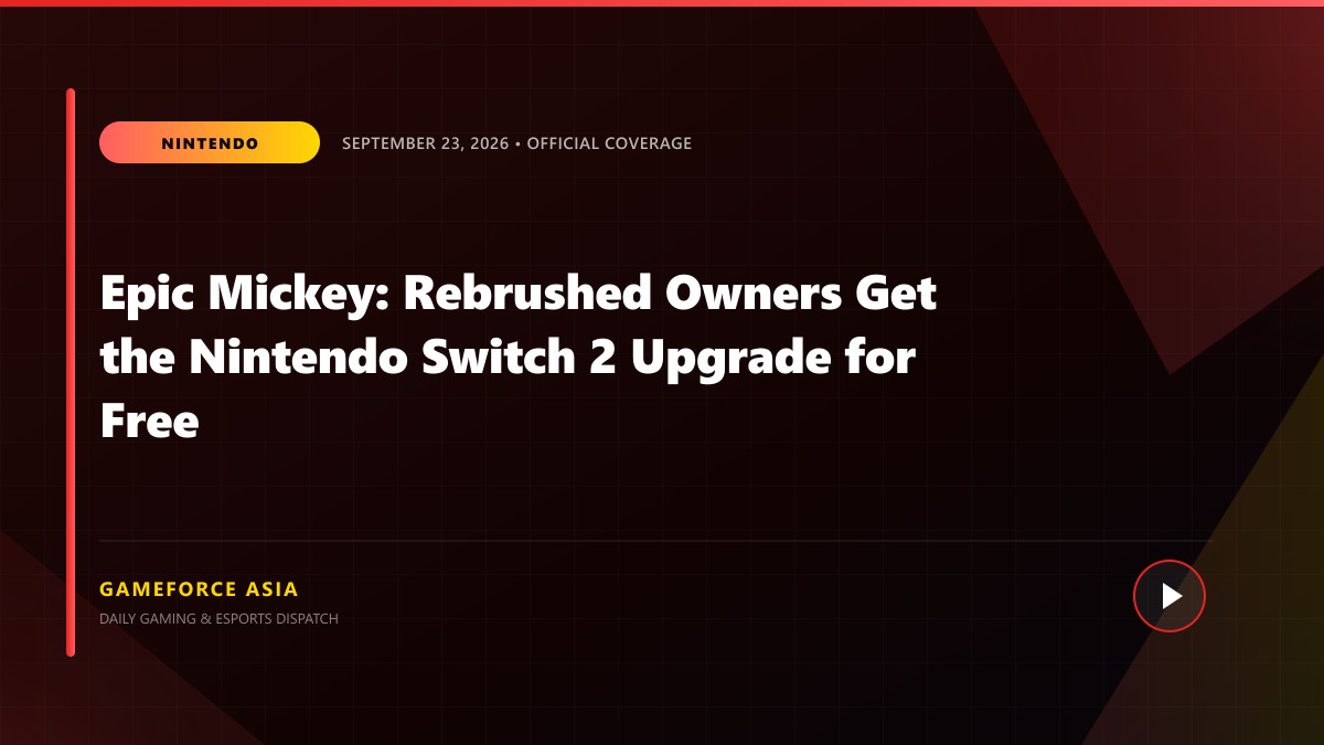 Epic Mickey: Rebrushed Owners Get the Nintendo Switch 2 Upgrade for Free