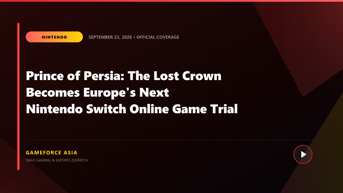 Prince of Persia: The Lost Crown Becomes Europe's Next Nintendo Switch Online Game Trial