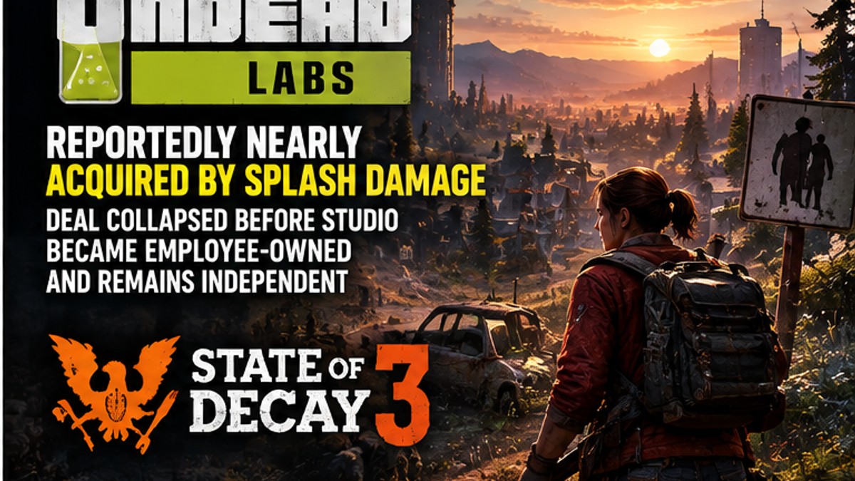 Undead Labs Reportedly Nearly Went to Splash Damage Before Becoming Independent — original editorial gaming news illustration