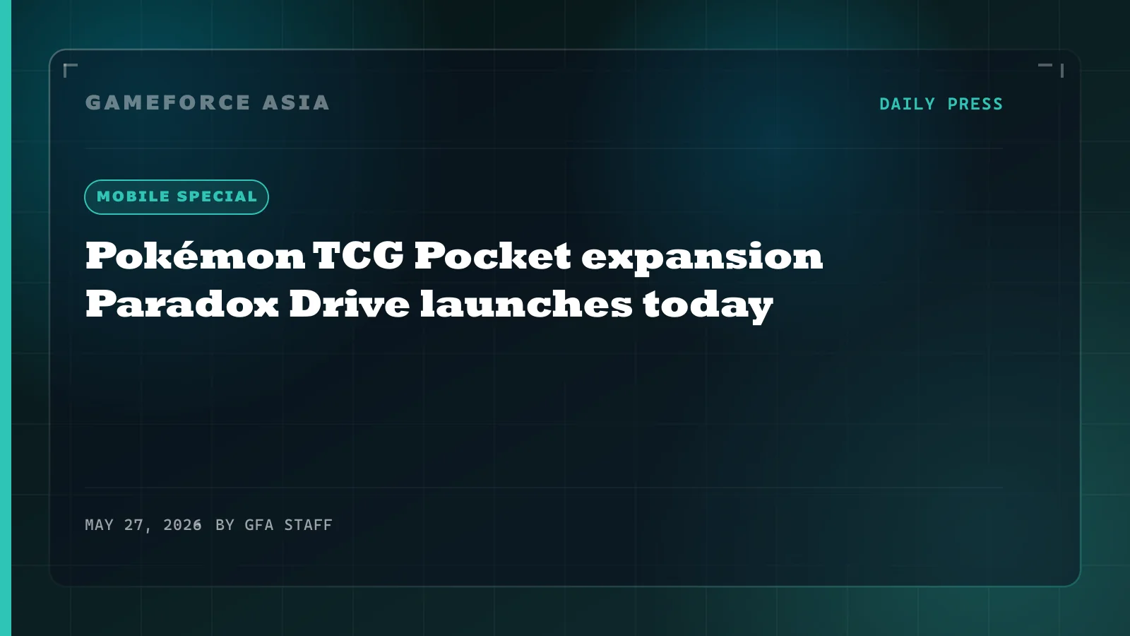Pokémon TCG Pocket expansion Paradox Drive launches today