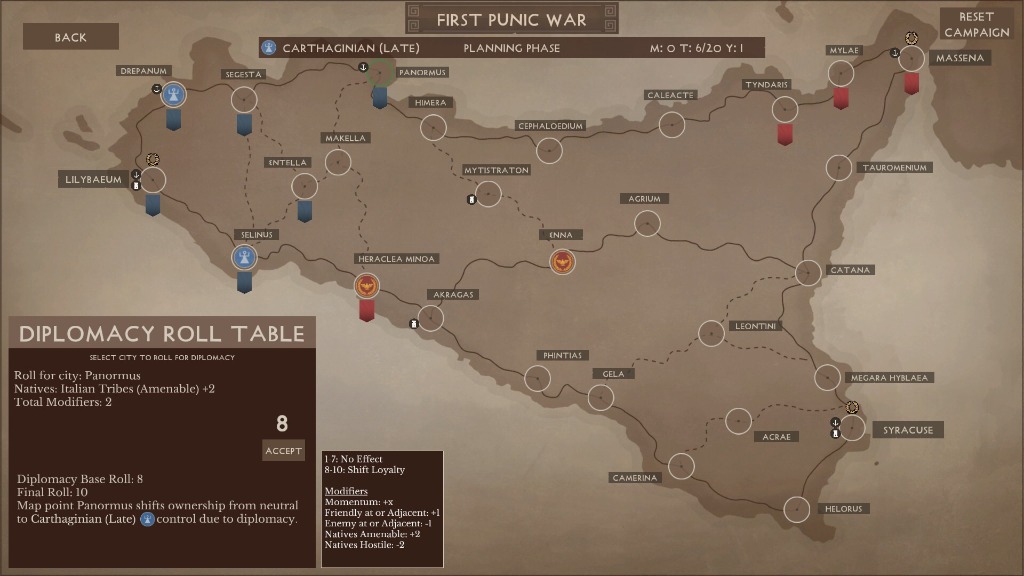 Tactical map showing terrain features and strategic positioning